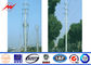Outdoor Polygonal Q345 Material 30FT Electric Power Pole 1 Section تامین کننده