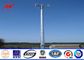 Steel 100ft Mono Pole Mobile Cell Phone Tower / Tapered / Flanged Steel Poles تامین کننده