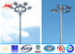 Custom Galvanized High Mast Light Pole with Double Luminaire Carriage Ring تامین کننده