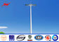 Powder Coating 30M High Mast Pole , Commercial Outdoor Light Poles with Lifting System تامین کننده
