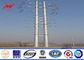 16sides 8m 5KN Steel Utility Pole for overhead transmission line power with anchor bolt تامین کننده