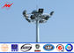 Powder Coated Outdoor Industrial Light Poles 35m / Galvanized Street Light Pole تامین کننده