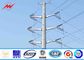 18M 12.5KN 4mm thickness Steel Utility Pole for overhead transmission line with substational character تامین کننده