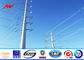 Single Circuit 69kv Galvanized Steel Commercial Light Poles 200mm Length Bitumen تامین کننده