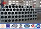Q235 Steel Conical Transmission Steel Tubular Poles With ASTM A123 Galvanization تامین کننده