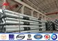 Anti - Ultraviolet 45FT Distribution Galvanized Steel Pole With Cross Arm تامین کننده