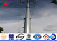 OEM 8-15m NEA Steel Utility Power Poles , Galvanised Steel Pole With Insulator تامین کننده