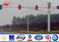 Octagonal Steel Street Lighting Poles Traffic Light Signals With Powder Coating تامین کننده