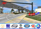 4m Seaside Freeway Traffic Sign Polyester Traffic Light Pole With Double Bracket تامین کننده