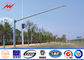 4m Seaside Freeway Traffic Sign Polyester Traffic Light Pole With Double Bracket تامین کننده