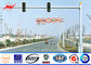 Conical / Round 5m Powder Coating Galvanised Steel Pole For Traffic System تامین کننده