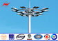 Airport 45M Powder Coatin High Mast Pole 6 Lights For Seaport Lighting تامین کننده