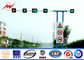 Solar Steel Transmission Poles Warning Light EMK USU96 For Road Safety تامین کننده