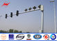 6500mm Height Galvanized Traffic Light Pole Columns Single Bracket For Horizontal Mounting تامین کننده