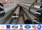 Outdoor ISO 14M Steel Transmission Pole Bitumen With Two Cross Arm تامین کننده