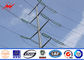 Galvanized 12M 10KN Electrical Power Pole For Transmission Distibution Line تامین کننده