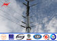 Round Steel Utility Poles 14m Octagonal Sections Electric Transmission Power تامین کننده