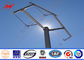 Round HDG 10m 5KN Steel Electrical Utility Poles For Overhead Transmission Line تامین کننده