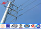Round HDG 10m 5KN Steel Electrical Utility Poles For Overhead Transmission Line تامین کننده