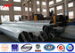 Conical 5mm Steel Transmission Poles 17m Height Three Sections 510kg Load Bitumen تامین کننده