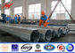 Conical 5mm Steel Transmission Poles 17m Height Three Sections 510kg Load Bitumen تامین کننده