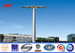 26m Q345 Customized Galvanized High Mast Light Pole With Lifting Systems تامین کننده