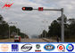 Galvanized Durable 8m Standard Traffic Light Pole With Double Arm / Single Arm تامین کننده