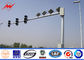 Galvanized Durable 8m Standard Traffic Light Pole With Double Arm / Single Arm تامین کننده