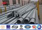 26.5M 5mm Steel Thickness Galvanized Steel Light Tension Electric Pole With Steel Channel Cross Arm تامین کننده