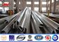 26.5M 5mm Steel Thickness Galvanized Steel Light Tension Electric Pole With Steel Channel Cross Arm تامین کننده