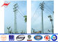 Galvanized Cameroon 9m - 13m Electric Steel Power Pole With Bitumen Gr50 تامین کننده