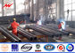 66kV Professional Galvanized Steel Pole With 1 Mm - 36mm Thickness , 15 Years Warranty تامین کننده