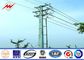 Electrical 3 Sections Hot Dip Galvanized Power Pole With Arms Drawings 17m Height تامین کننده