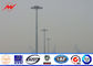 4 Sections 10mm 40M HDG High Mast Light Pole with 55 Lamps Wind Speed 30m/s تامین کننده