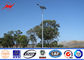 17m Galvanized Painted 400W Round Solar Philippines Street Lighting Poles Price For Road / Highway تامین کننده