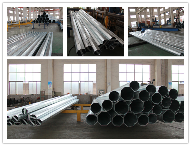 20 FT Galvanised Steel Poles / Tubular Pole For Philippines Transmission Line 2