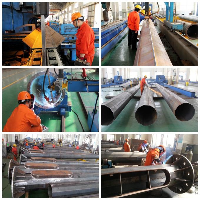  Approval Electrical Power Pole Galvanized Steel transmission line poles Gr65 2