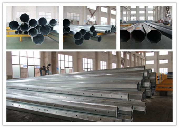 220kv Galvanized Utility Power Poles For Electrical Transmission Line Project 0