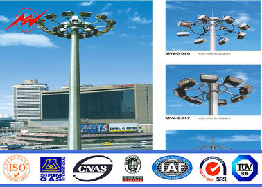 چین Multisided Powder Coating 40M High Mast Pole with Winch for Park Lighting تامین کننده