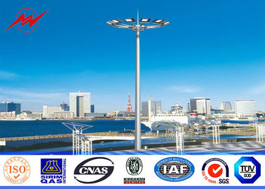 چین Galvanized 30M High Mast Pole with winch for Parking Lot Lighting تامین کننده