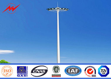 چین Golden Color 15m Welding High Mast Lighting Poles For Airport / School / Villas تامین کننده