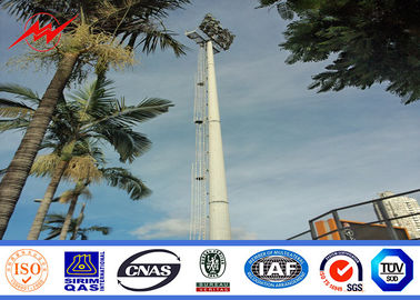 چین 15m Powder Coated High Mast Outdoor Lamp Pole For Park Lighting Fixed Ladder تامین کننده