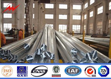چین Round 35FT 40FT 45FT Distribution Galvanized Tubular Steel Pole For Airport تامین کننده