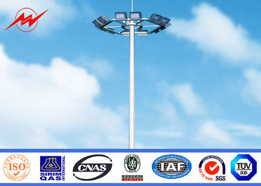 چین Waterproof 36m Welding Black Colar High Mast Pole for Airport lighting تامین کننده