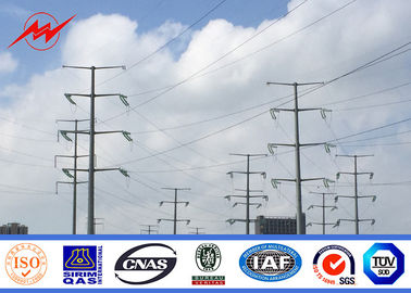 چین 11.88m - 462dan Galvanized Steel Utility Power Poles Outdoor Electrical Utility Poles تامین کننده