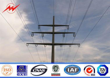 چین Tapered Two Section Steel Electrical Utility Poles ASTM A123 Galvanization Standard تامین کننده