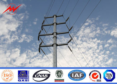 چین Electricity Distribution 12m Tubular Steel Power Pole For Transmission Line Project تامین کننده