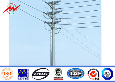 چین Outdoor Tapered Transmission Line Steel Power Pole with Channel Steel Cross Arm تامین کننده