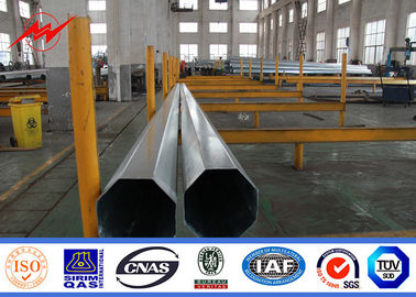 چین Octagonal 11.9m Electrical Power Pole Hot Dip Galvanized Steel Poles With Arms تامین کننده