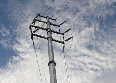 چین High Voltage 10 Kv - 220 Kv Utility Power Poles Tapered 15m 17m Metal Utility Poles تامین کننده